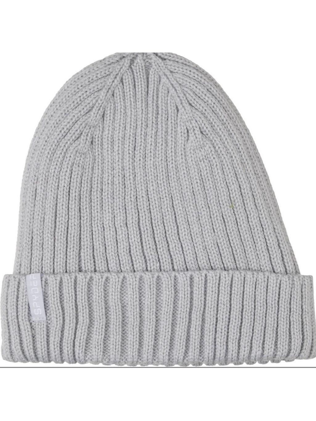Spyder Os Kids/Adult Unisex Gray Fleece Lined Ribbed Knit Scull Cap Beanie Hat